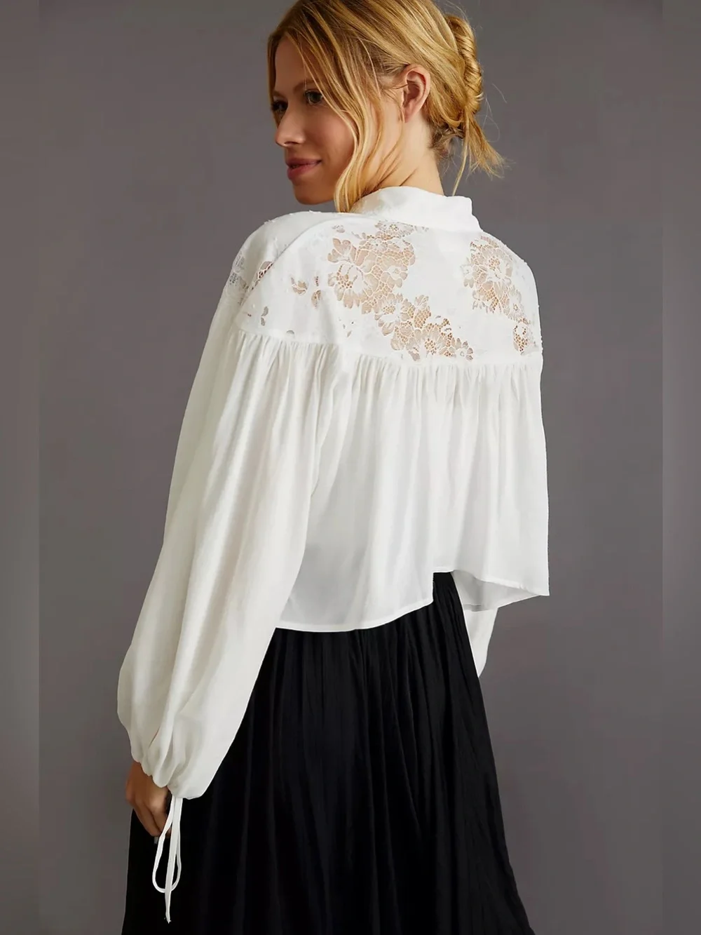 Anthropologie Maeve Cropped Lace Shrug OZ